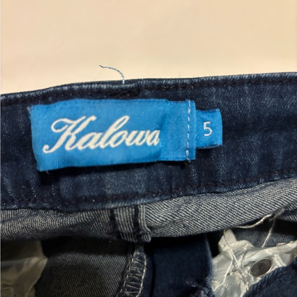 Kalowa Size 5 Flare Jeans Dark Ripped Juniors - Picture 4 of 4